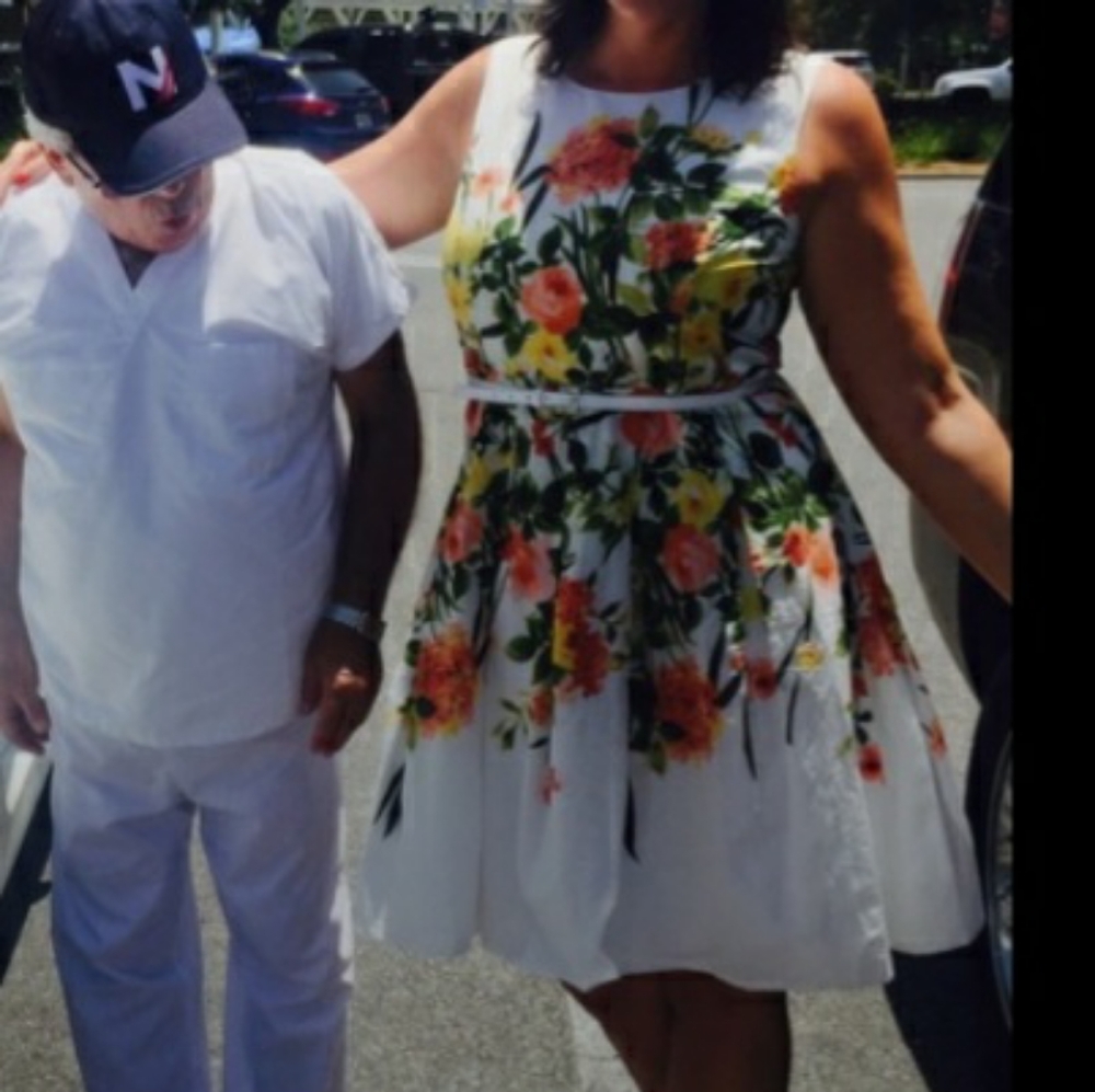 Tommy Hilfiger white Floral Preppy white dress 14